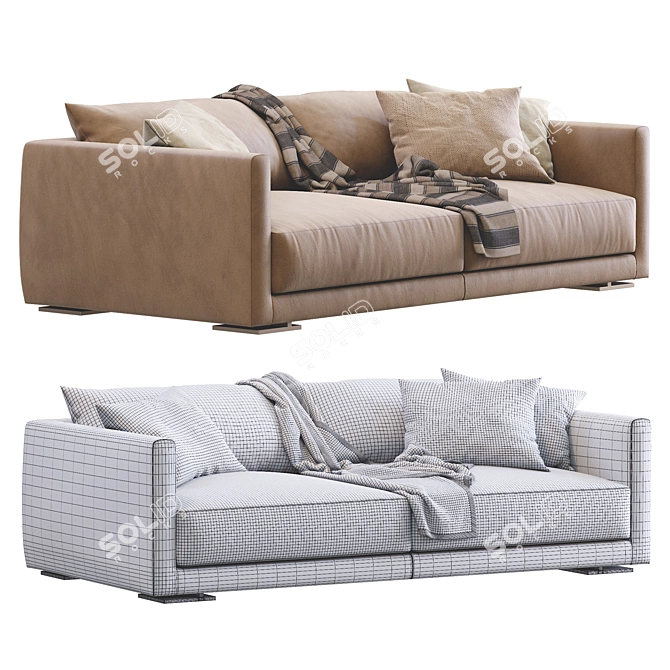 Elegant Bristol Sofa by Poliform 3D model image 4
