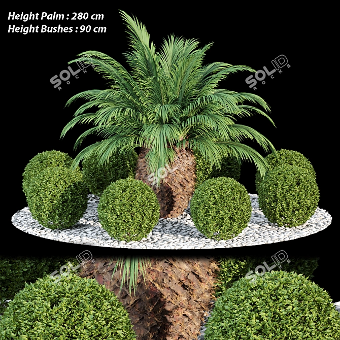 Green Oasis: Outdoor Plants Collection 3D model image 1