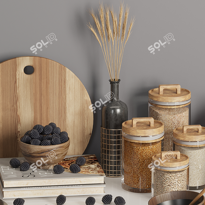 Modern Kitchen Essentials 3D model image 4