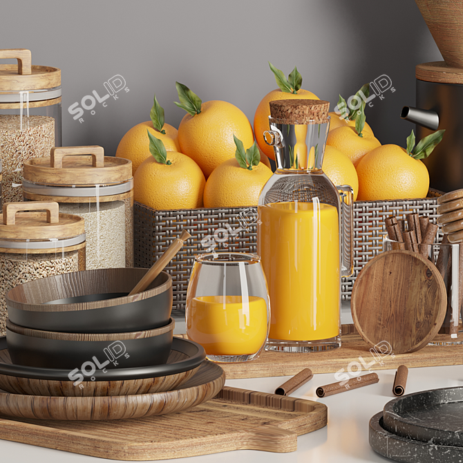 Modern Kitchen Essentials 3D model image 5