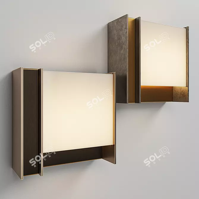 Venicem Glam Wall Lamp - Elegant Lighting Solution 3D model image 1