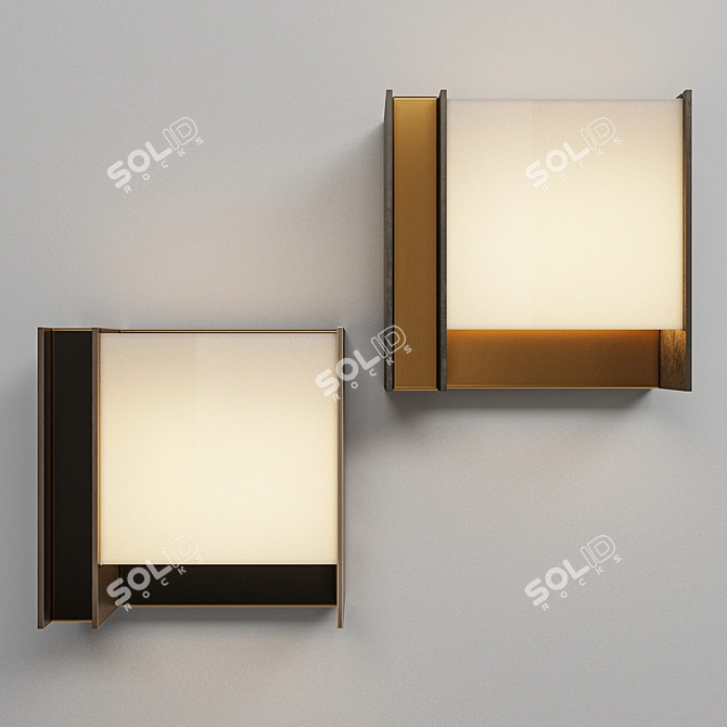 Venicem Glam Wall Lamp - Elegant Lighting Solution 3D model image 2