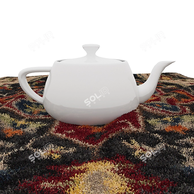 Title: 8-Piece Rug Set with Varied Textures 3D model image 6