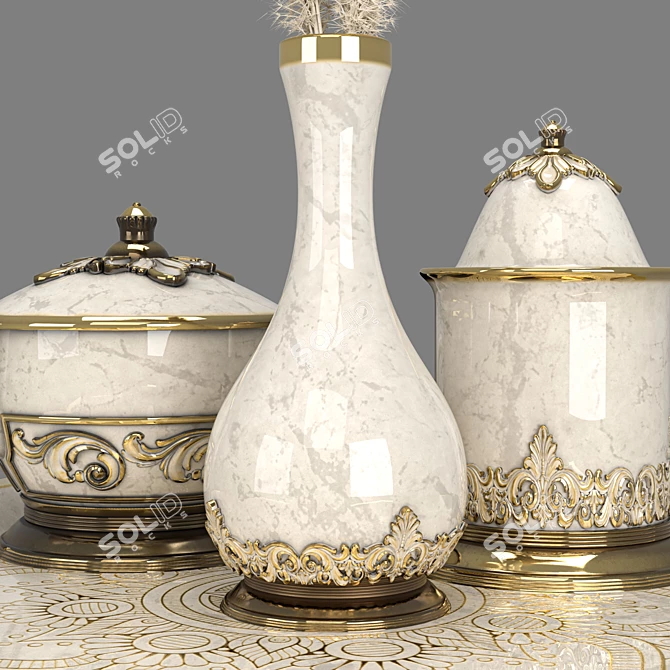 Decorative Set02: Modeling, Materials, Lighting & Rendering 3D model image 4