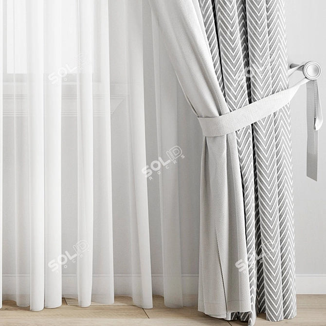 Premium Curtain Model Set 3D model image 3