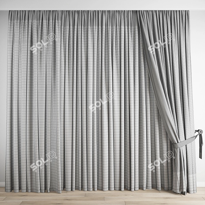 Premium Curtain Model Set 3D model image 5