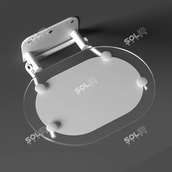 Ravak Ovo Chrome Shower Seat 3D model image 1