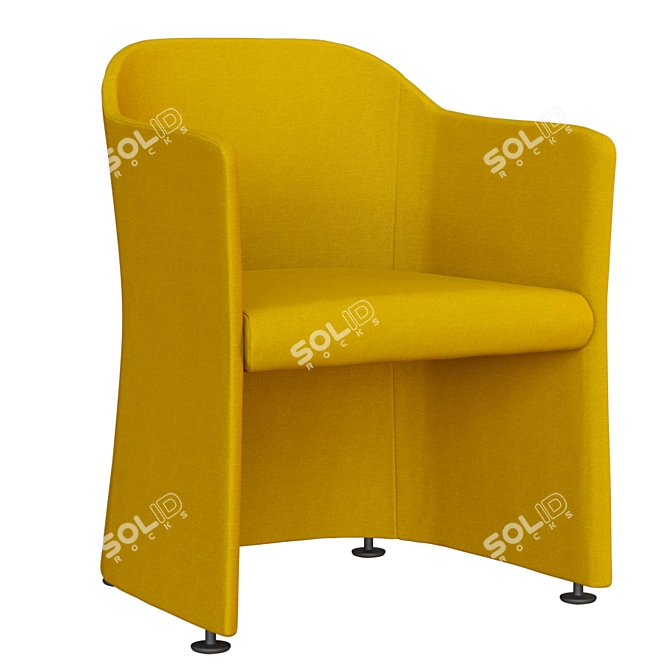 Contemporary San Siro Armchair 3D model image 1