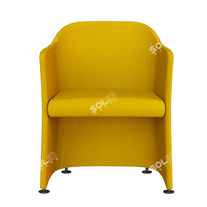 Contemporary San Siro Armchair 3D model image 2