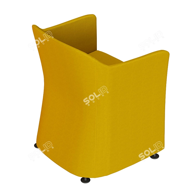 Contemporary San Siro Armchair 3D model image 4