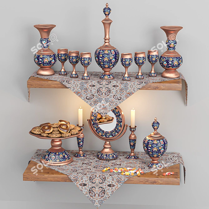 Enamel Decor Set | High-quality 3D Models 3D model image 3