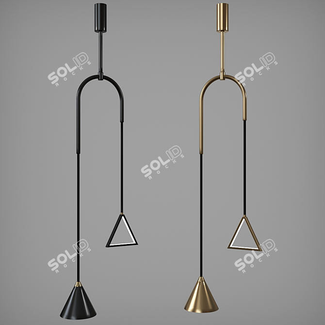 Stylish Fergus Design Lamps 3D model image 2