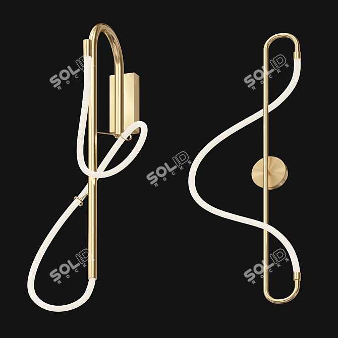 Golden Track LED Bra 3D model image 2