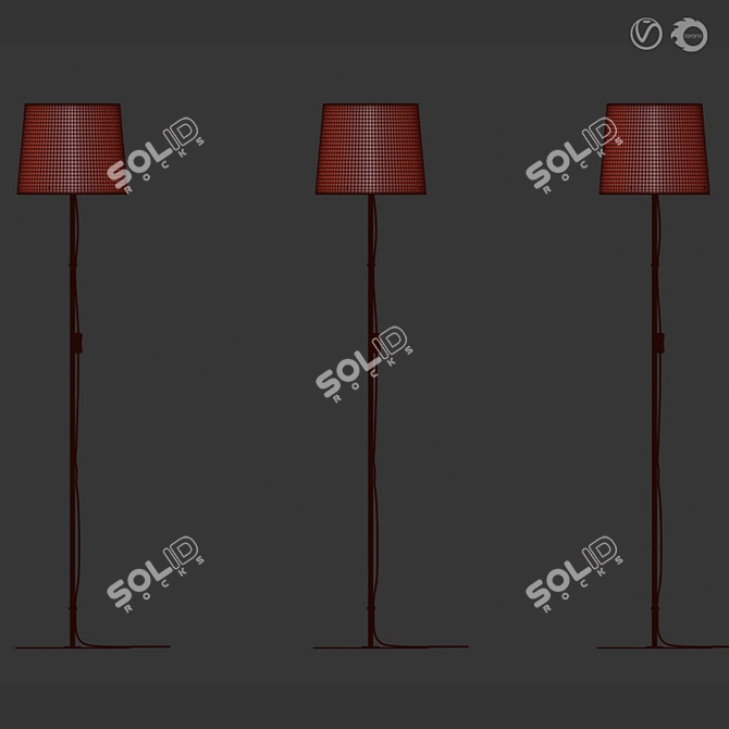 Modern Floor Lamp with Soft Lighting - Ikea Barlast 3D model image 2