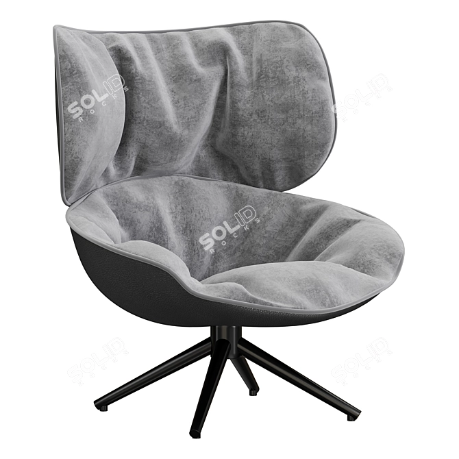 Sleek TABANO Armchair by B&B 3D model image 3