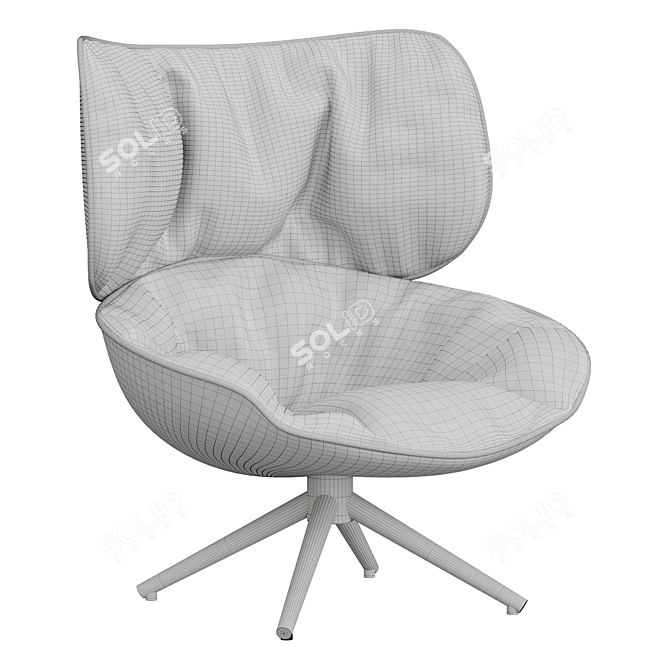 Sleek TABANO Armchair by B&B 3D model image 5