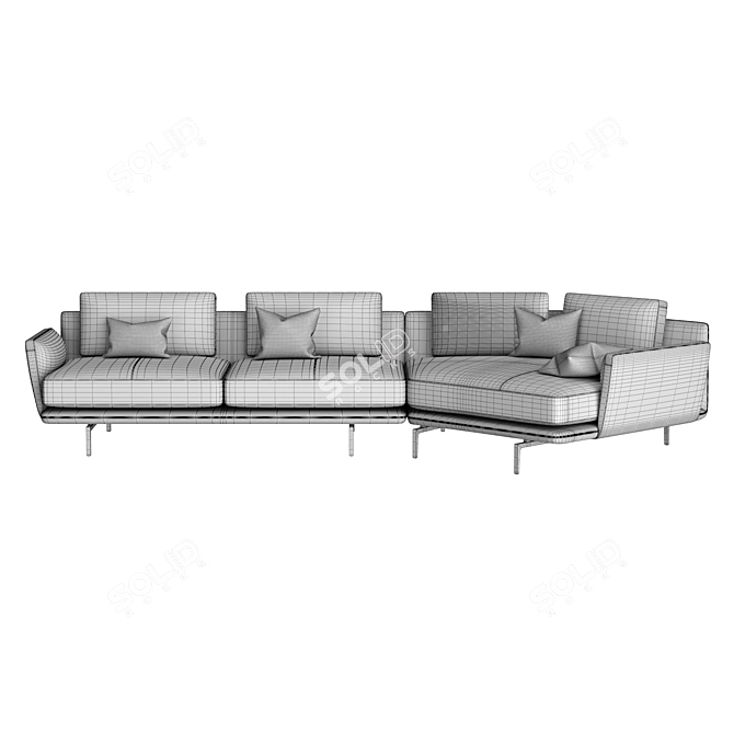 Retro Chic: Get-Back-Sofa by Poltrona 3D model image 3