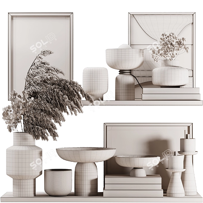 Elegant Interior Decor Set 3D model image 5
