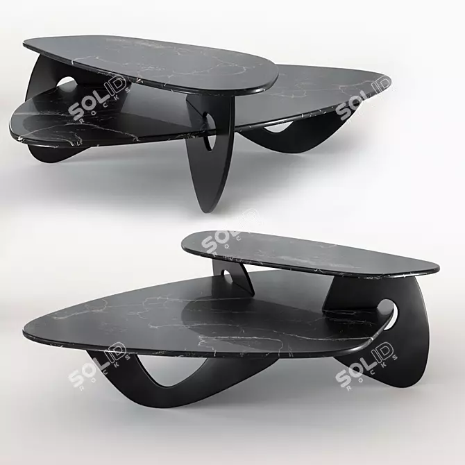 Elegant Tama Marble Coffee Table 3D model image 1