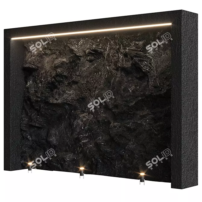 Versatile Stone Wall Panel 3D model image 1