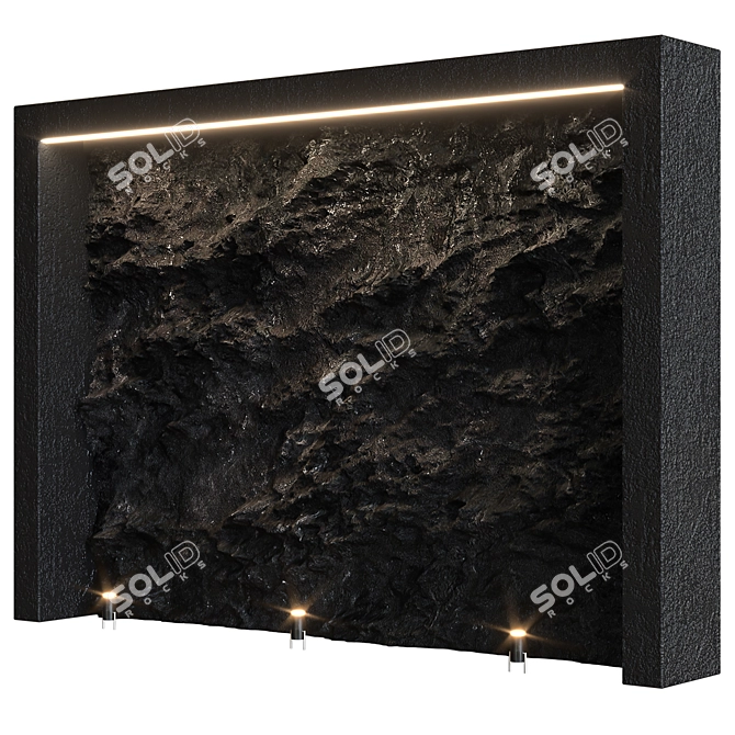 Versatile Stone Wall Panel 3D model image 3