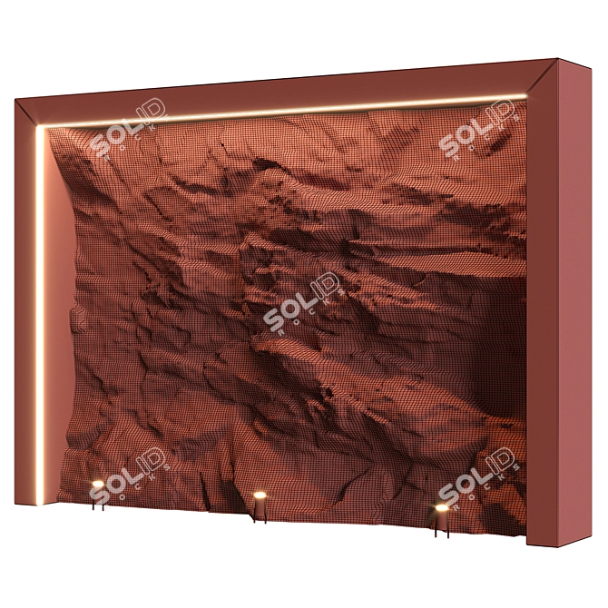 Versatile Stone Wall Panel 3D model image 6