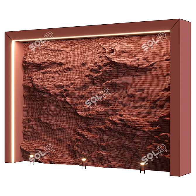 Versatile Stone Wall Panel 3D model image 7