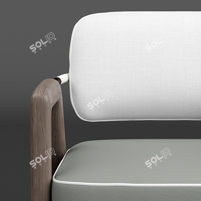 Giorgetti Elsa Chair: Sleek, Stylish, and Comfortable 3D model image 4