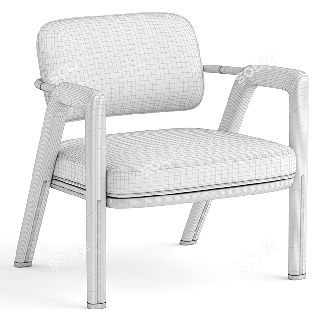 Giorgetti Elsa Chair: Sleek, Stylish, and Comfortable 3D model image 10