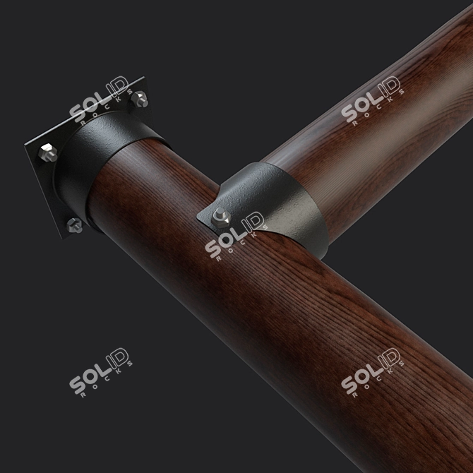Rustic Wooden Post: High-Quality Textures, Smooth Geometry 3D model image 6