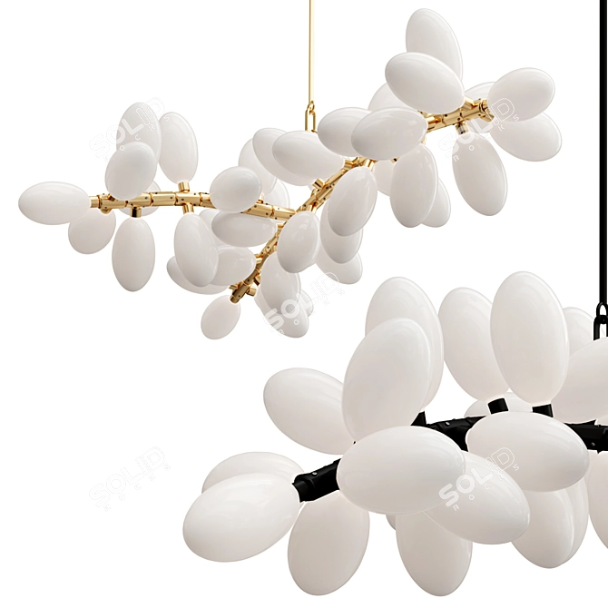 Regal Glow: 37-Bulb Kingdom Chandelier 3D model image 1