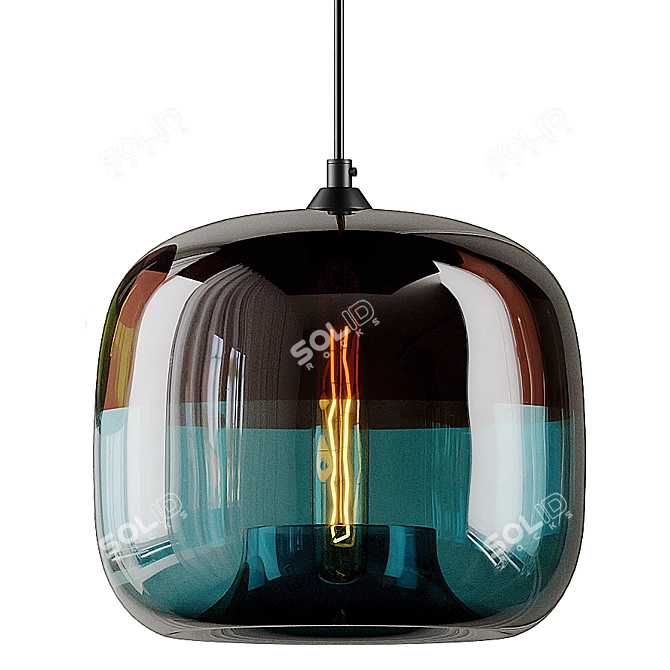 Colorful Hanging Glass Pendant 3D model image 3