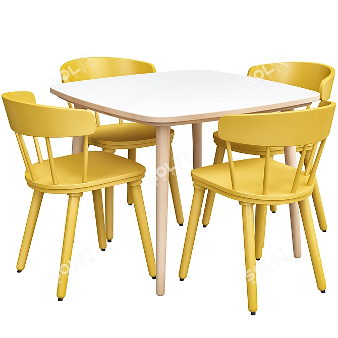 OMTÄNKSAM Table Chair - Comfort and Style in One 3D model image 1