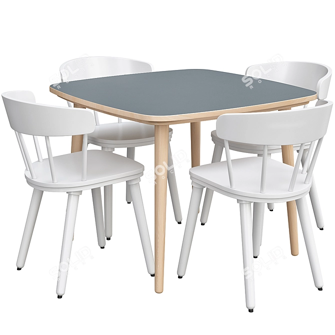 OMTÄNKSAM Table Chair - Comfort and Style in One 3D model image 2