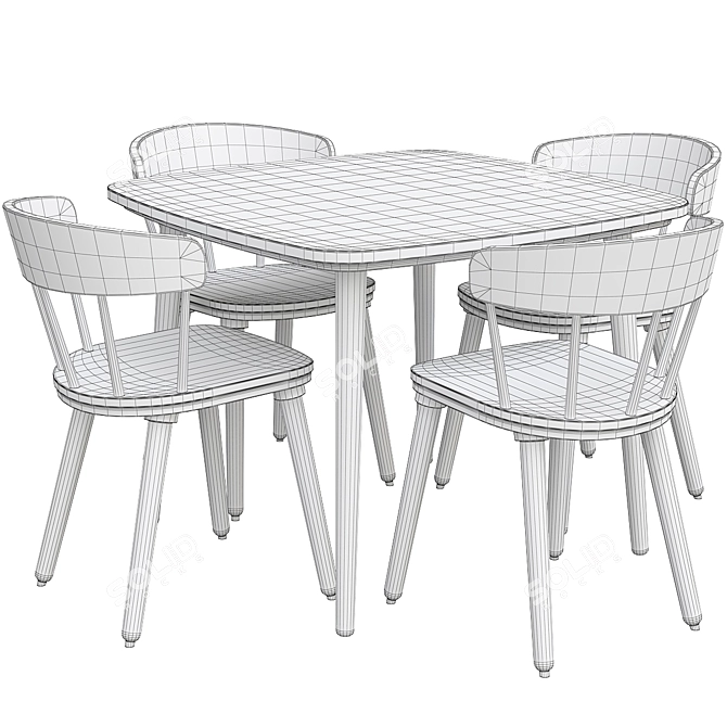 OMTÄNKSAM Table Chair - Comfort and Style in One 3D model image 3