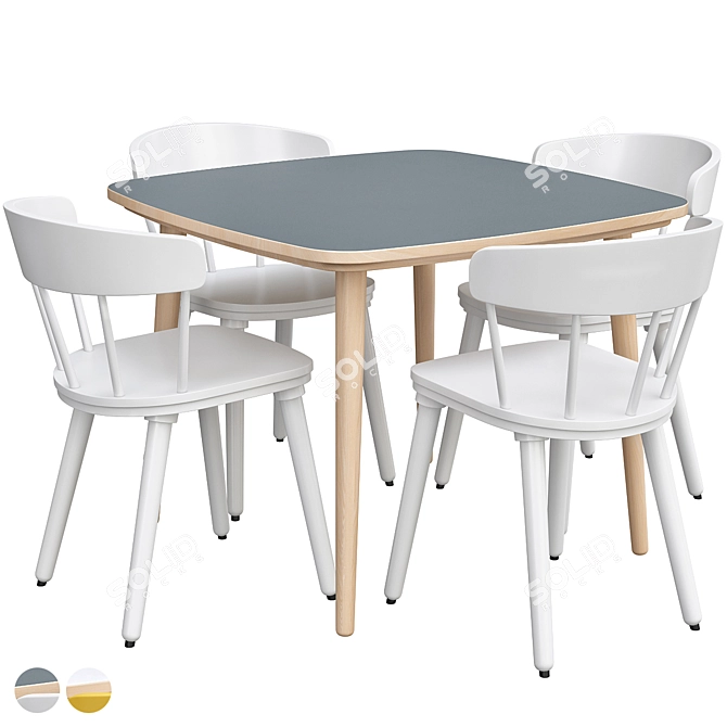 OMTÄNKSAM Table Chair - Comfort and Style in One 3D model image 5