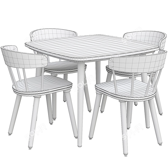 OMTÄNKSAM Table Chair - Comfort and Style in One 3D model image 6
