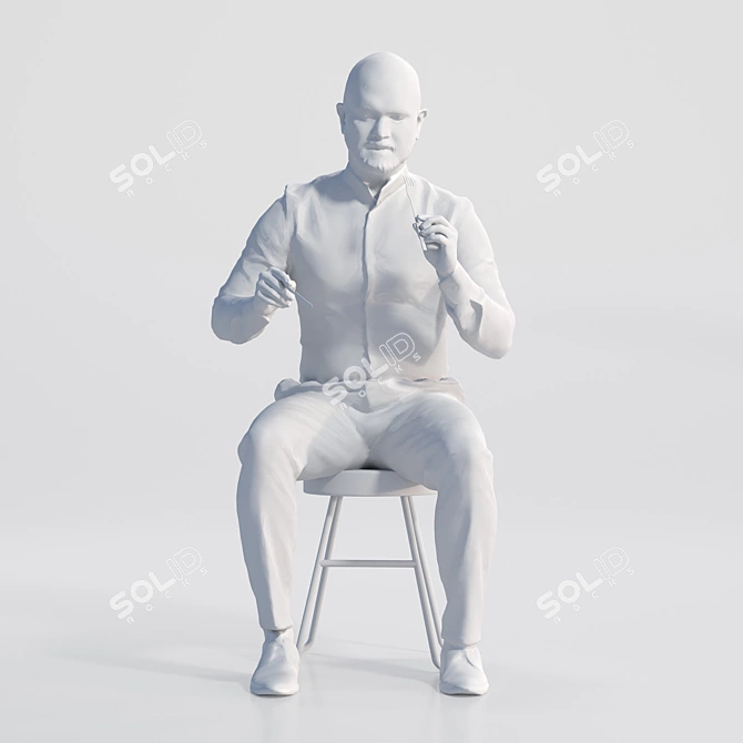 3D Character Model with High-Quality Textures 3D model image 4