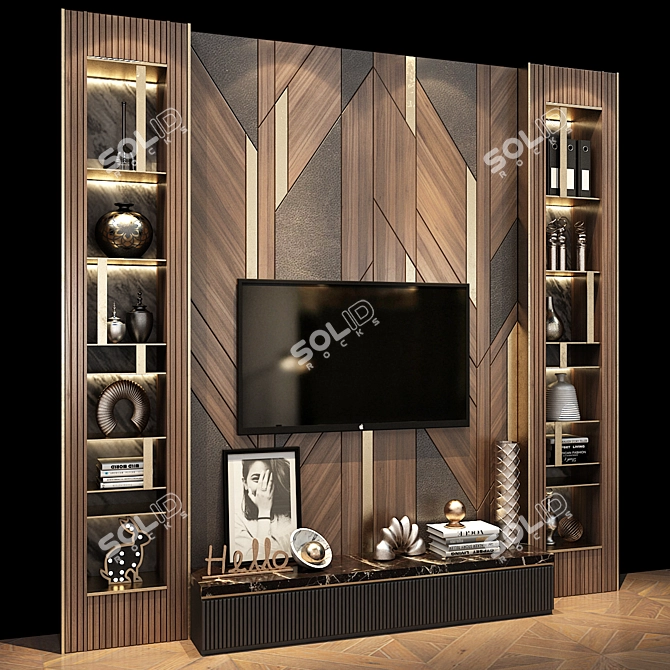 Modern TV Shelf 0417 3D model image 3