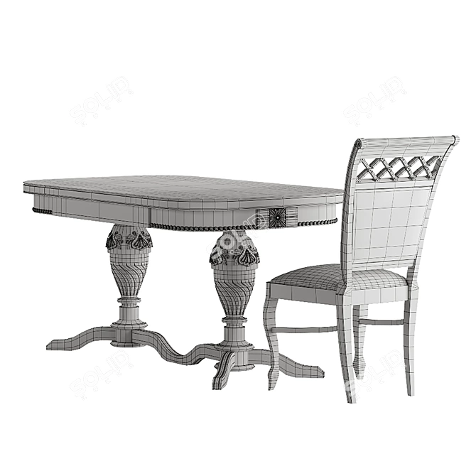 Classic Caesar 3 Dining Set 3D model image 5