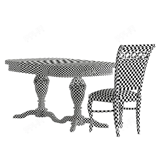 Classic Caesar 3 Dining Set 3D model image 6