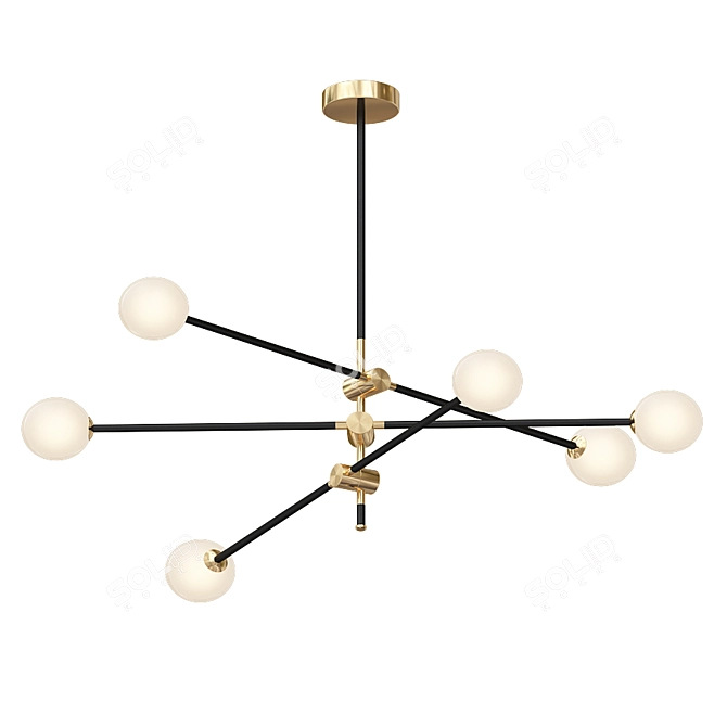 BULLA Modern Chandelier: 100cm Diameter, 112cm Height 3D model image 3