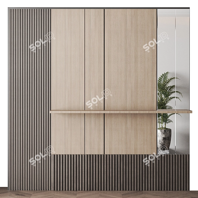 Modern Hallway Furniture Set 3D model image 1