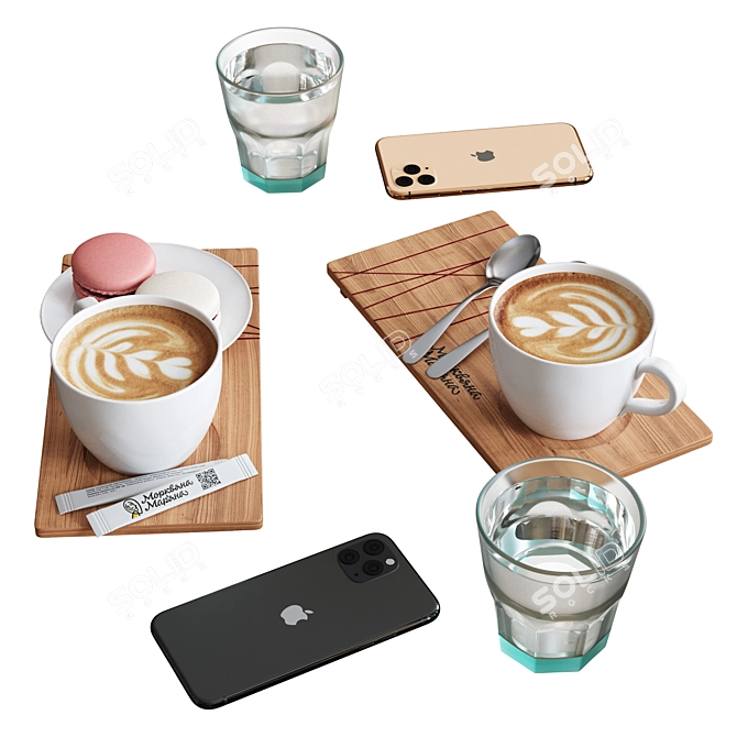 Cafe Table Decor Set | Unique and Stylish 3D model image 4