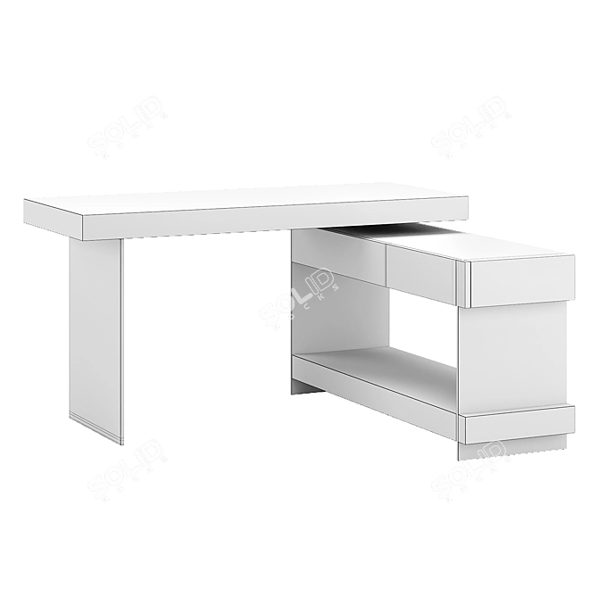 Modern Orion Corner Desk 3D model image 2