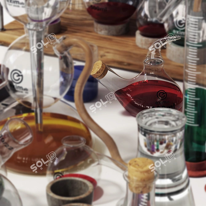 Chemistry Glassware Set | Laboratory Kit 3D model image 4