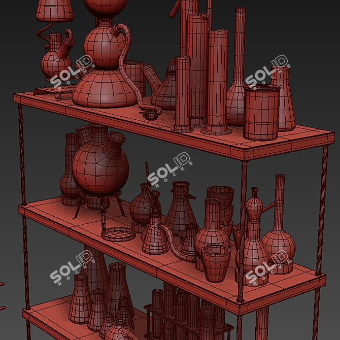 Chemistry Glassware Set | Laboratory Kit 3D model image 12