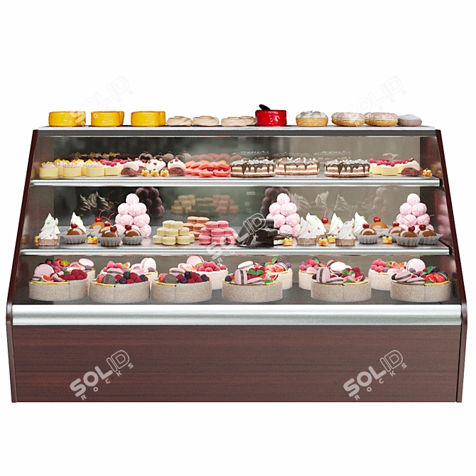 Sweet Treat Fridge: Delightful Desserts 3D model image 1