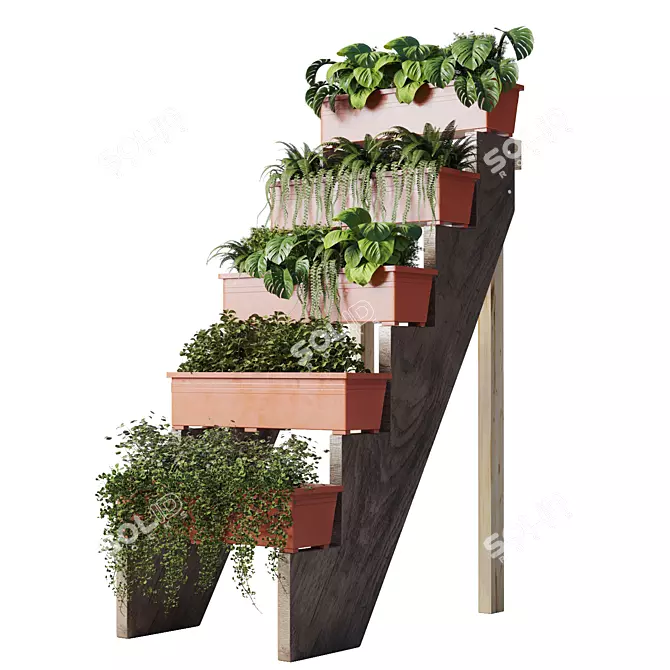 Versatile 113 Plant Stand: Stylish Garden Décor 3D model image 1