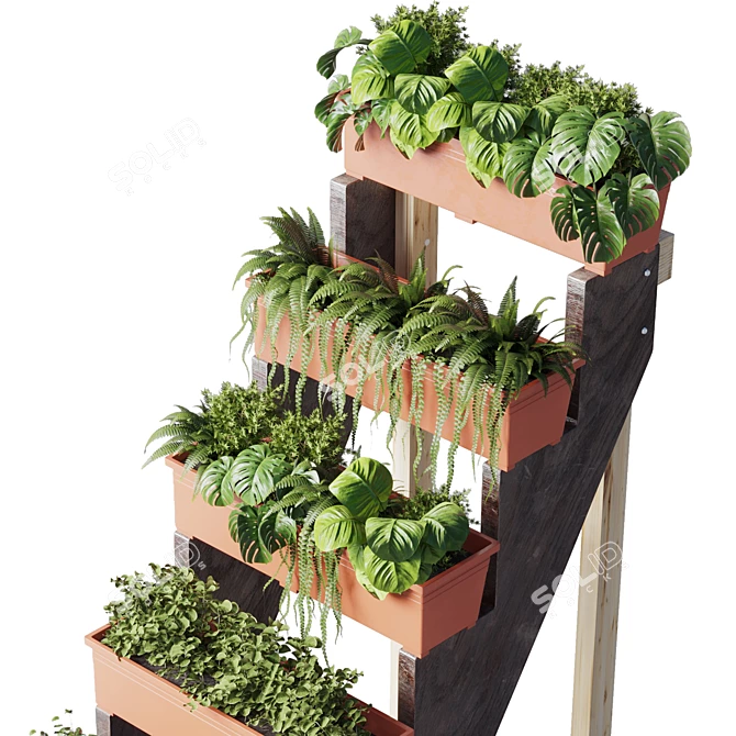Versatile 113 Plant Stand: Stylish Garden Décor 3D model image 2